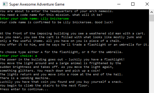 C Adventure Game Introduction Programming Is Fun